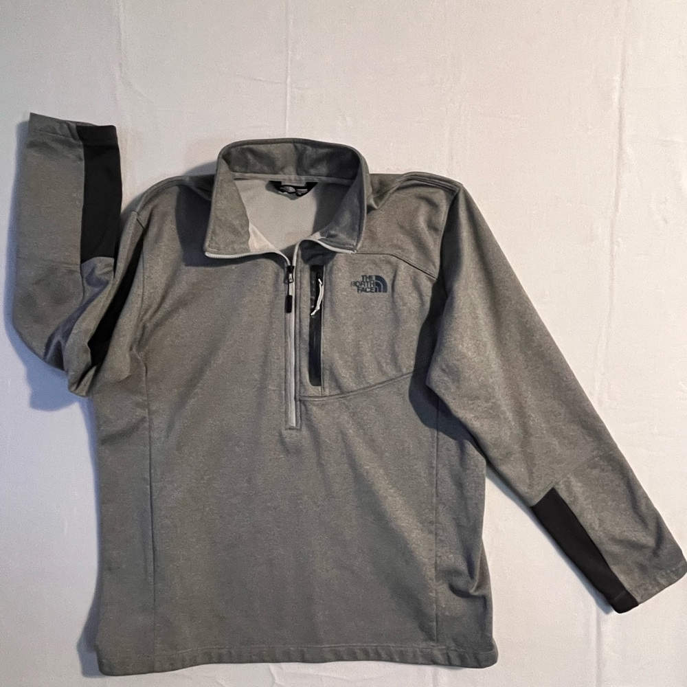 The‎ North Face Gray Performance Jacket  pullover fleece quarter zip